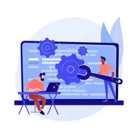 カスタムスタイル-スクリプト-Webサイト最適化-コーディング-ソフトウェア開発-女性プログラマ-漫画-キャラクター-ワーキング-追加-javascript-css-code_335657-2370.web