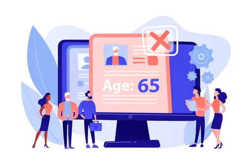 hr-agency-diskriminasi-usia-kandidat-pekerjaan-cv-profil-pribadi-personal-ageismemasalah-sosial-hentikan-ageism-kesulitan-kerja-lansia-konsep-koral-biru-merah-merah-biru-ilustrasi_335657-1484.web