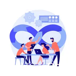 devops-team-abstract-concept-vector-illustration-software-development-team-member-agile-workflow-devops-team-model-it-teamwork-project-management-integrated-practice-abstract-metaphor_335657-2299