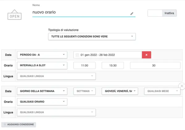 Cuborio gestione delle disponibilità