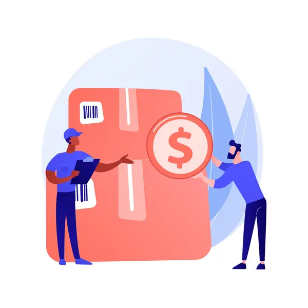 targeted-delivery-express-service-shipment-address-shipping-convenient-paid-service-deliveryman-addressee-cartoon-characters_335657-2982