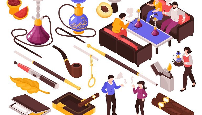 1912.i121.020.P.m005.c33.isometric hookah tobacco smoke set